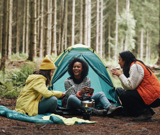 girls outdoor camping in Plano, TX