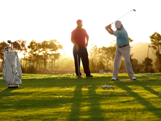 Two man playing golf at Plano, TX