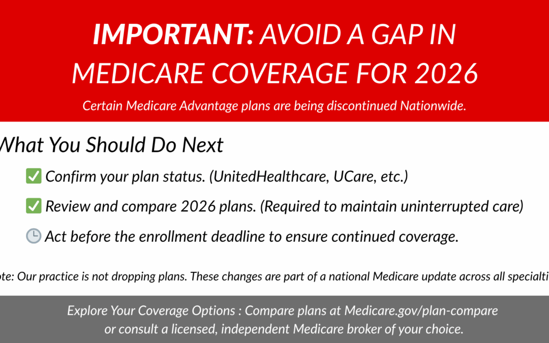 Avoid a Gap in Your Medicare Coverage for 2026